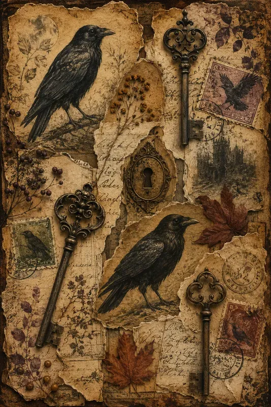 Vintage Autumn Junk Journal Ephemera