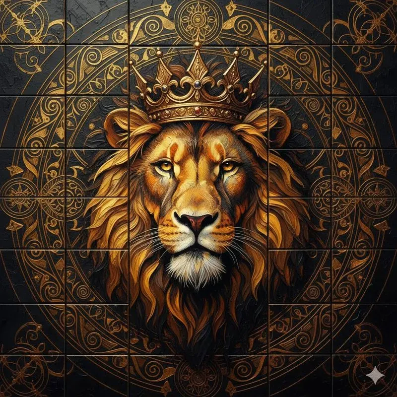 Geometric Impasto Mythic Art