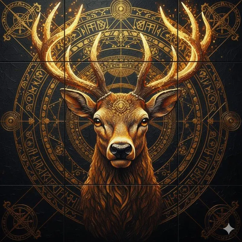 Geometric Impasto Mythic Art