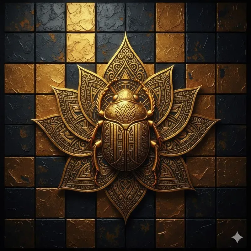 Geometric Impasto Mythic Art