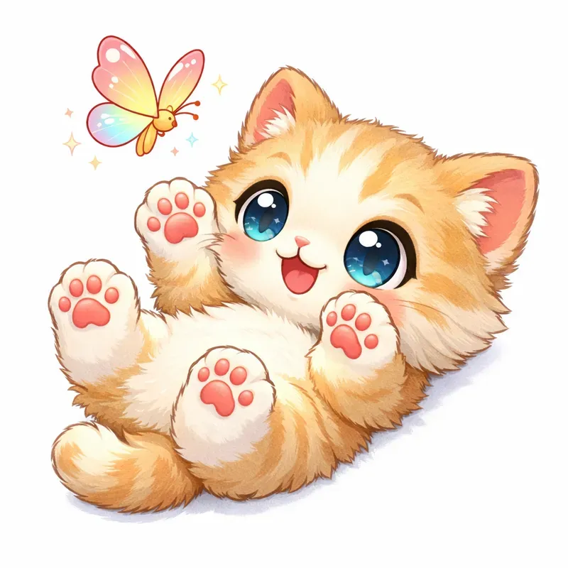 Bright Pastel Chibi Animal Illustrations