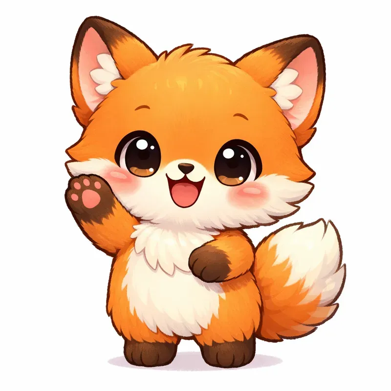 Bright Pastel Chibi Animal Illustrations
