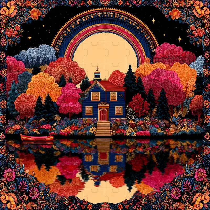 Ink Starry Retro Mandala Dreamscapes