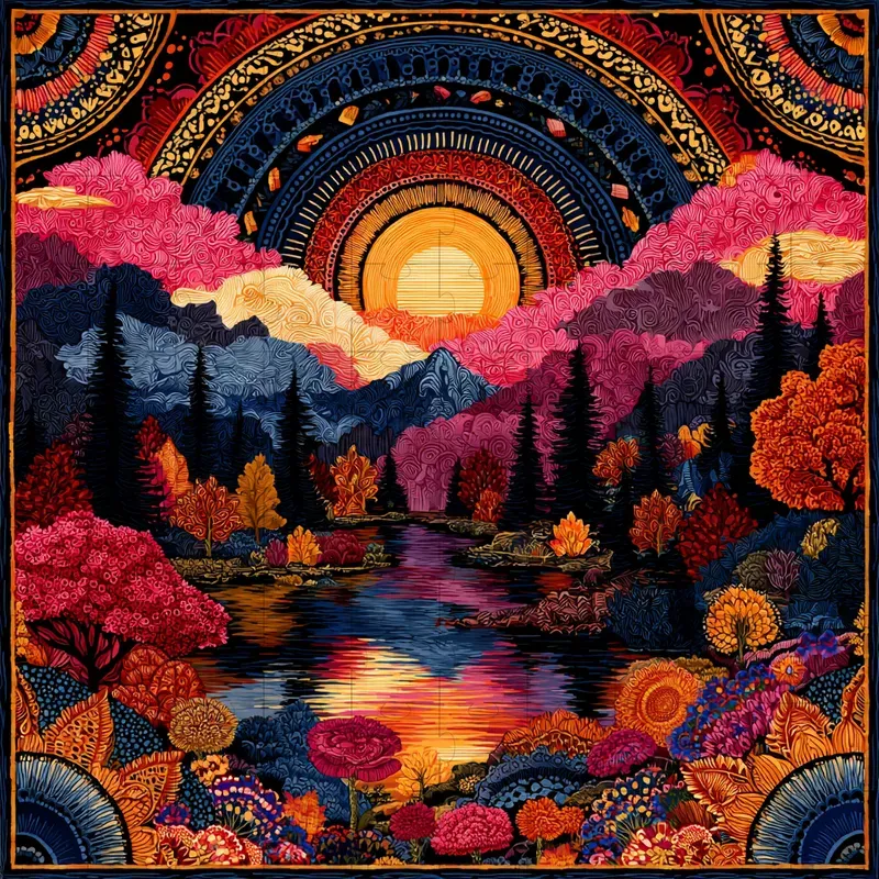 Ink Starry Retro Mandala Dreamscapes
