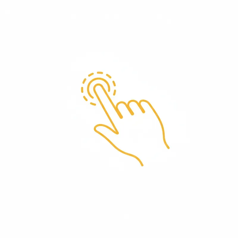 Minimal Line Gesture Icons