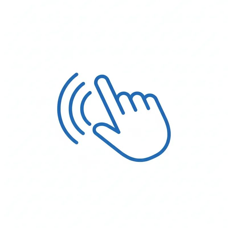 Minimal Line Gesture Icons