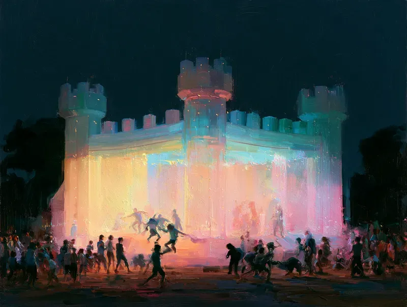Night Fairground Art Generator