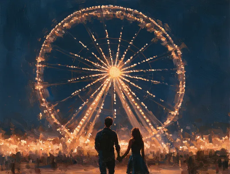 Night Fairground Art Generator