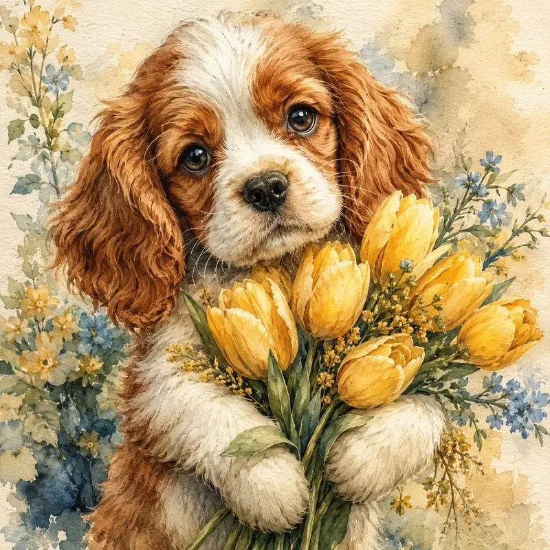 Charming Animal Bouquet Portraits