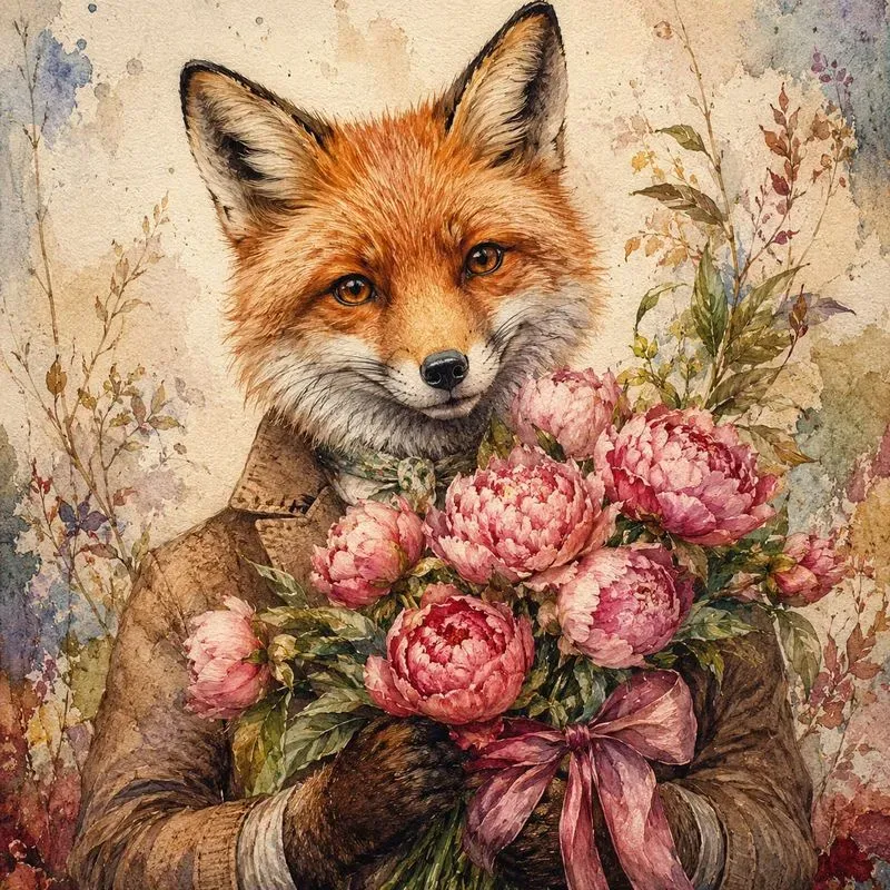 Charming Animal Bouquet Portraits