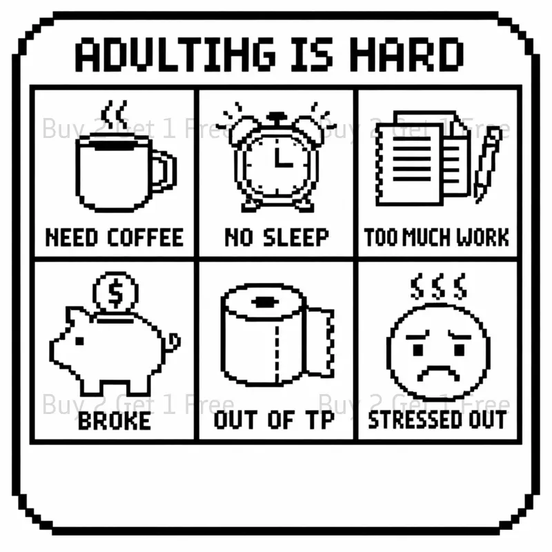 Infographic Pixel Habit Coloring Books