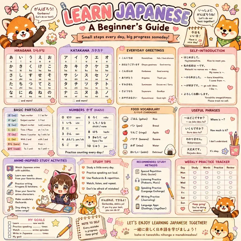 Cute Language Learning Infographics