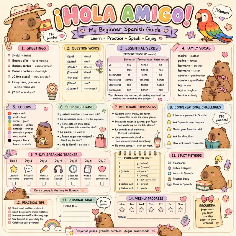 Cute Language Learning Infographics