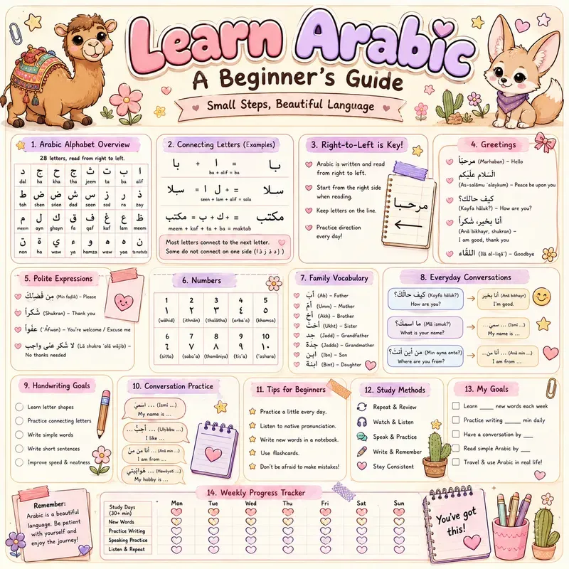 Cute Language Learning Infographics
