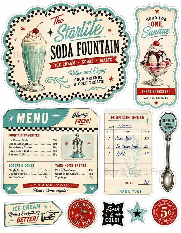 Food Printable Junk Journal Ephemera