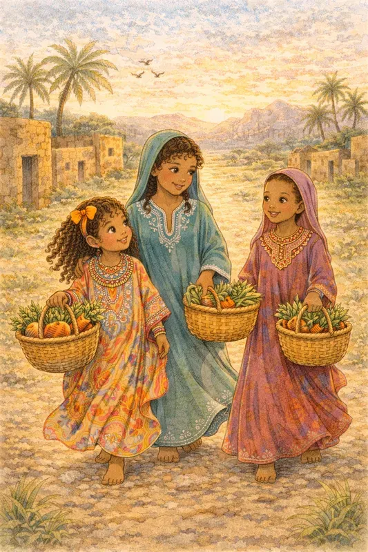 African Village Storybook Scenes