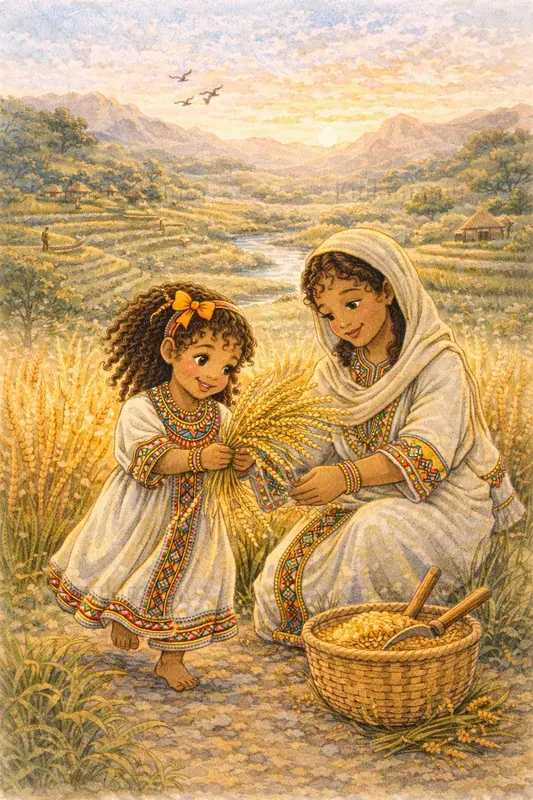 African Village Storybook Scenes