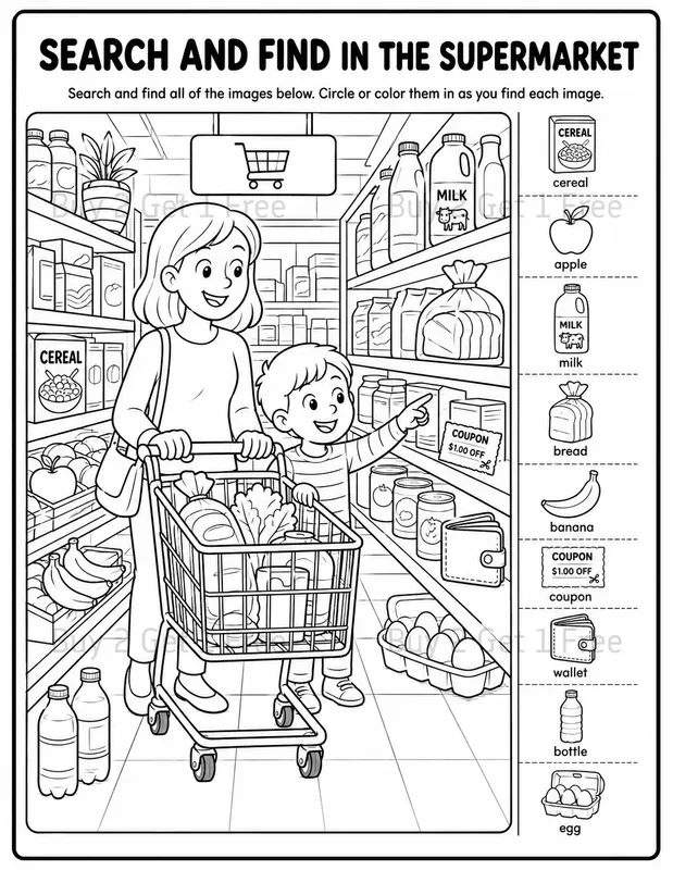 Kids Coloring Book Worksheets
