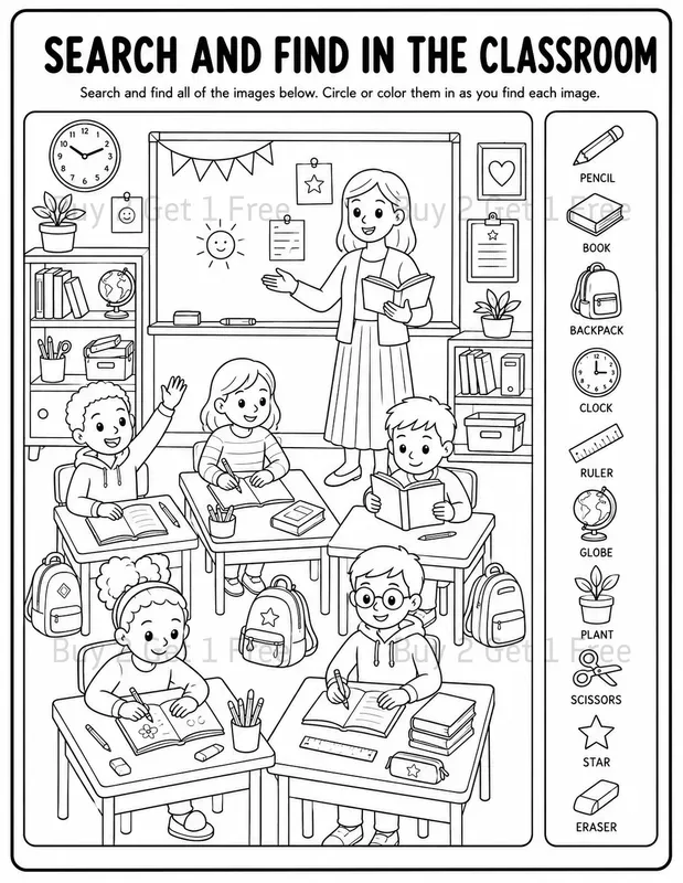 Kids Coloring Book Worksheets