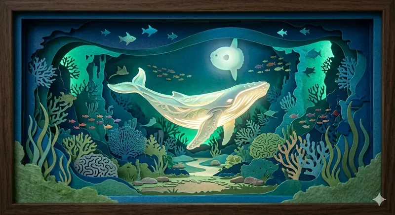 Papercut Layered Shadow Box Art