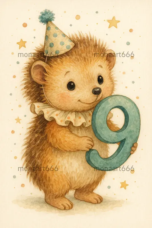 Whimsical Nursery Number Animals