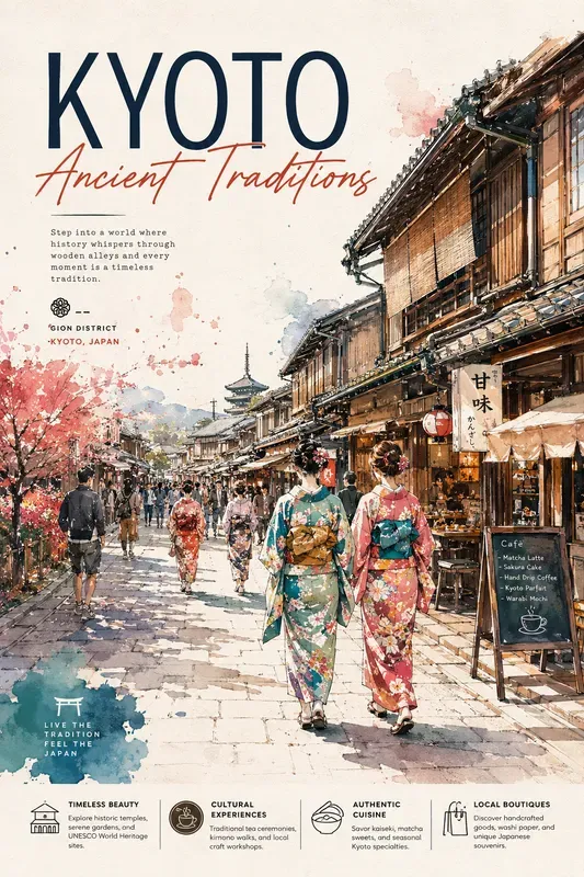 Aesthetic Watercolor Travel Poster Art