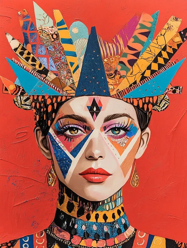 Avantgarde Ethnic Portrait Art