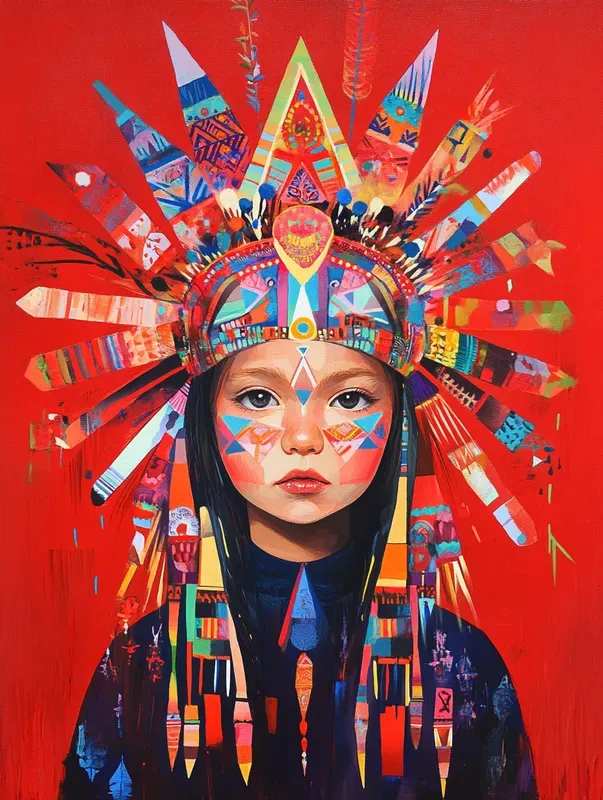 Avantgarde Ethnic Portrait Art