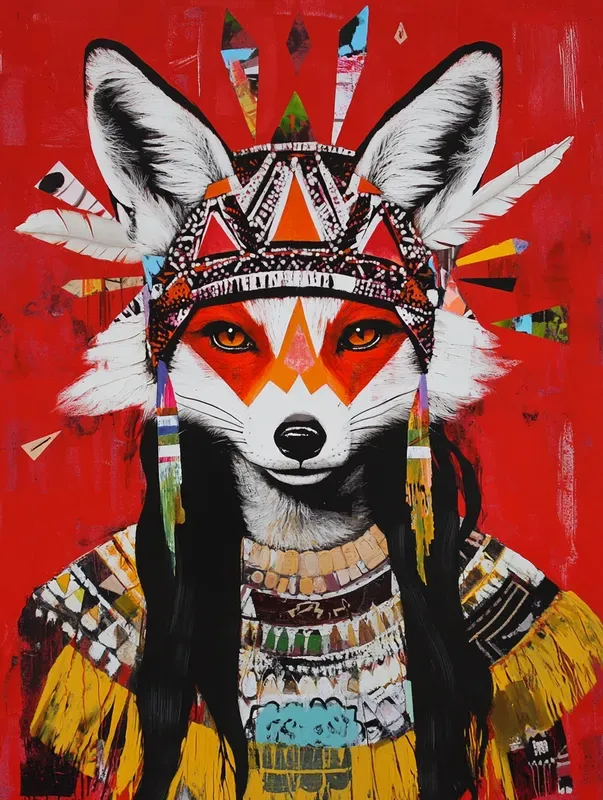 Avantgarde Ethnic Portrait Art