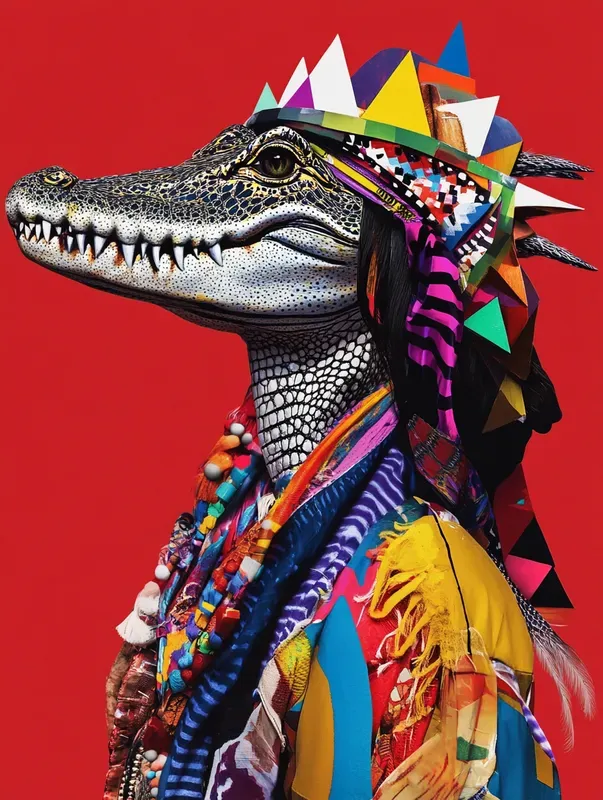 Avantgarde Ethnic Portrait Art