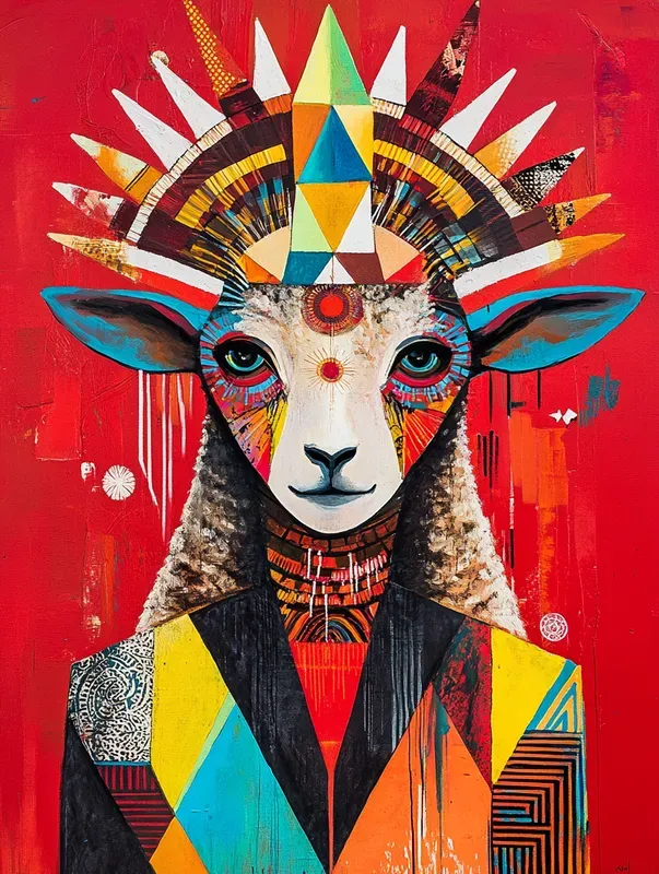 Avantgarde Ethnic Portrait Art