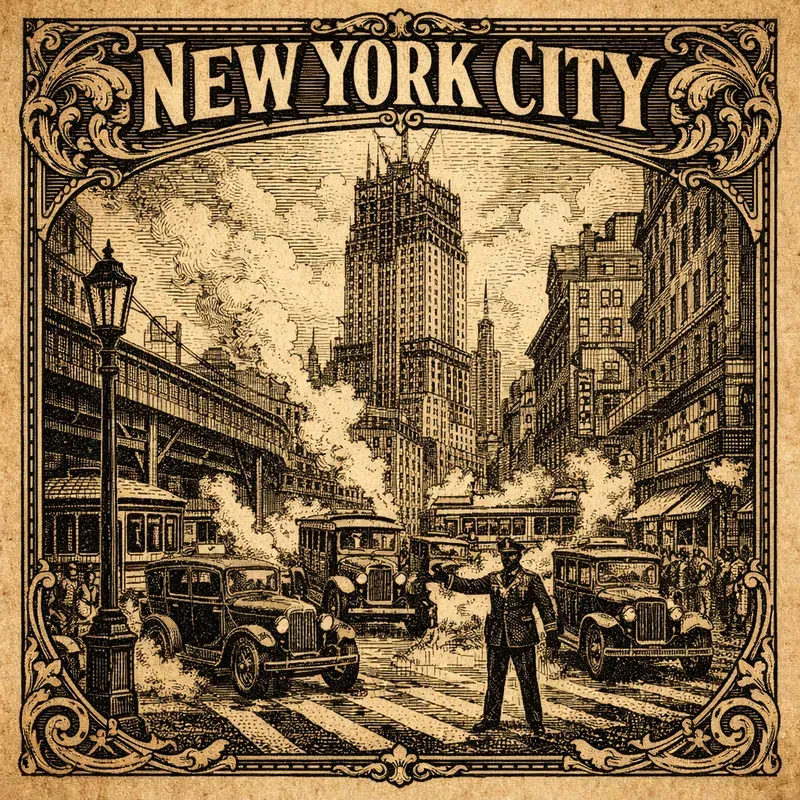 Vintage Woodcut Travel Art
