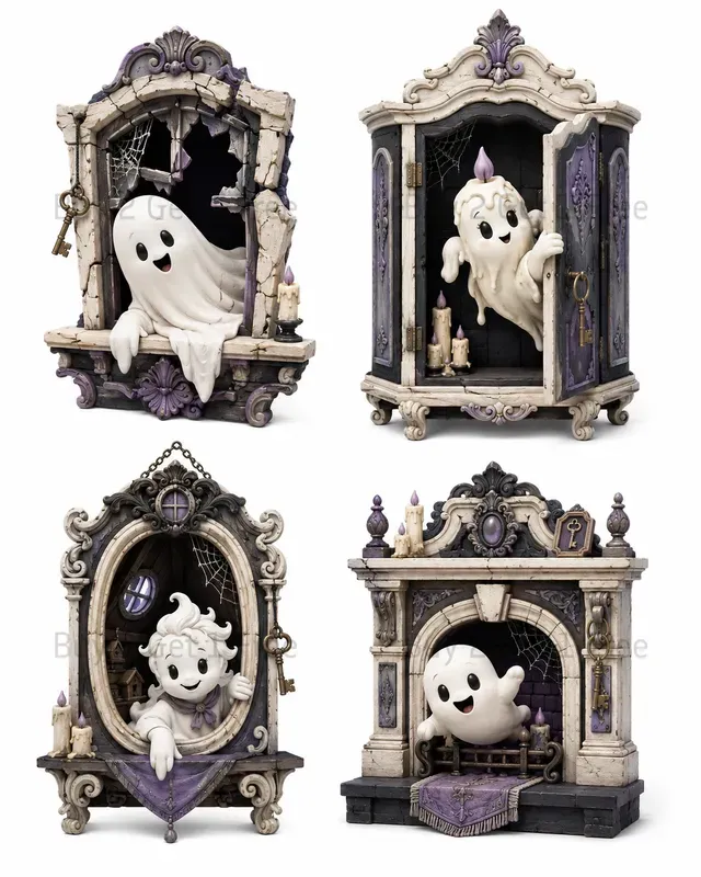 Window Peeker Clipart Sets