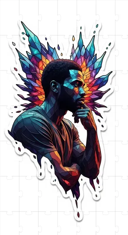 Cinematic Glass Burst Stickers
