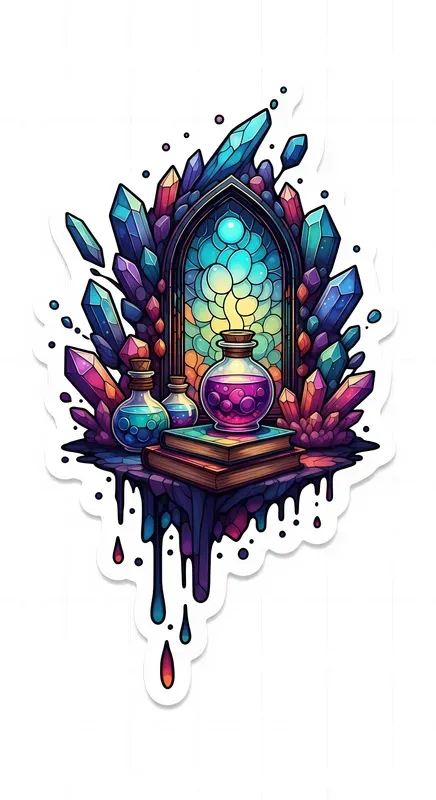 Cinematic Glass Burst Stickers