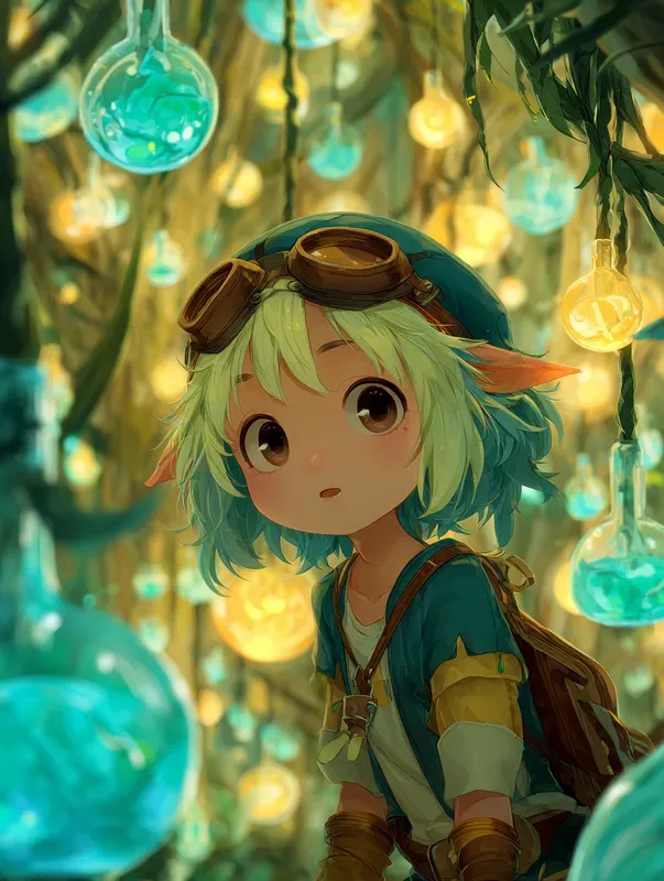 Chibi Elf Explorers In Fantasy Forests