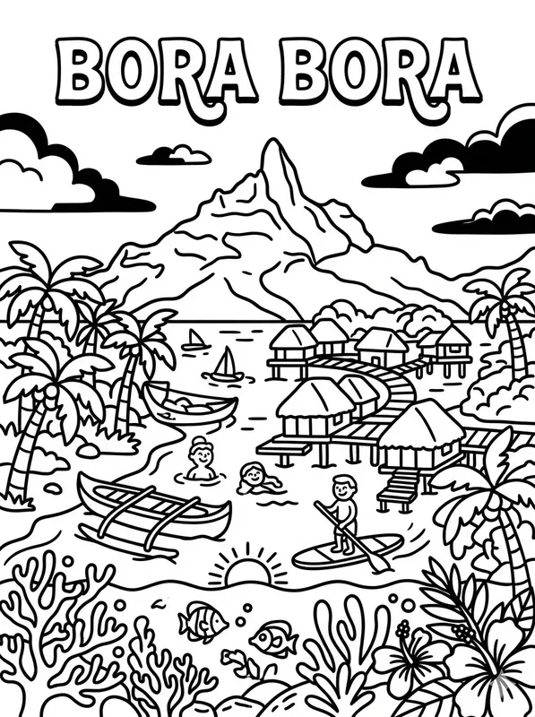 Retro Pop Coloring Book Pages