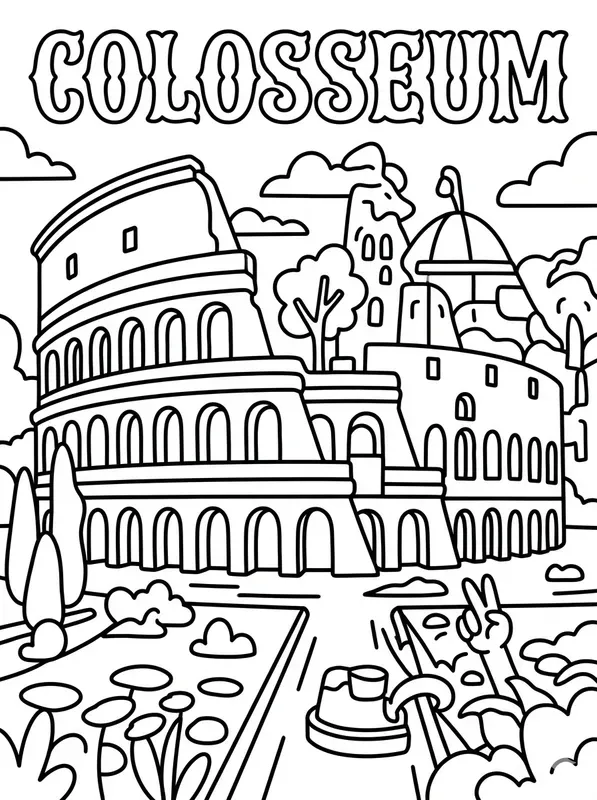 Retro Pop Coloring Book Pages