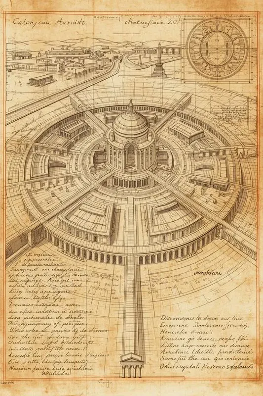 Leonardo Da Vinci Architectural Sketches