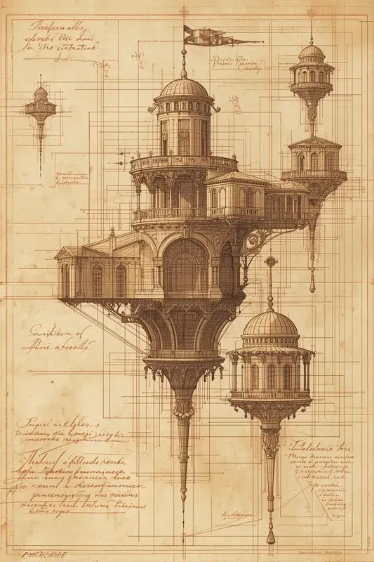 Leonardo Da Vinci Architectural Sketches