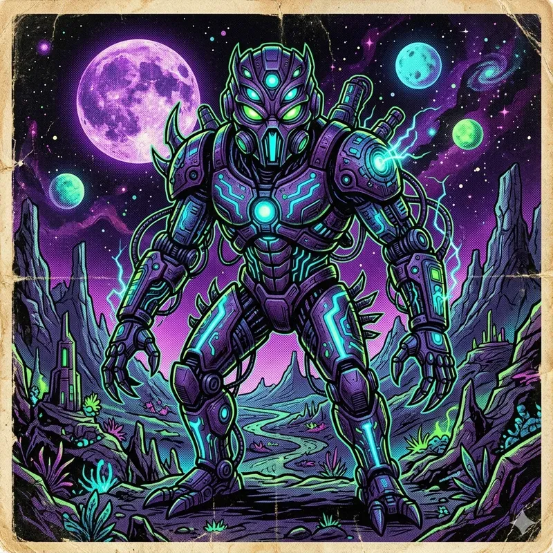 Retro Scifi Alien Art Generator