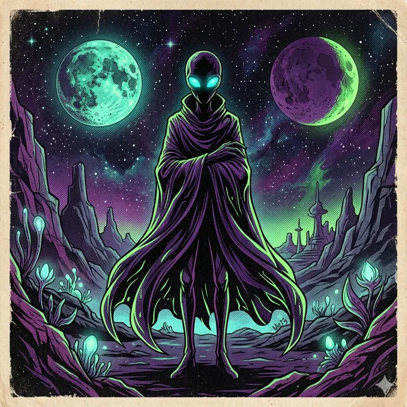 Retro Scifi Alien Art Generator