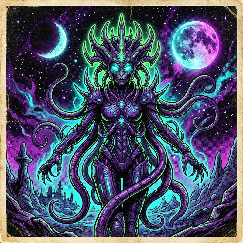 Retro Scifi Alien Art Generator