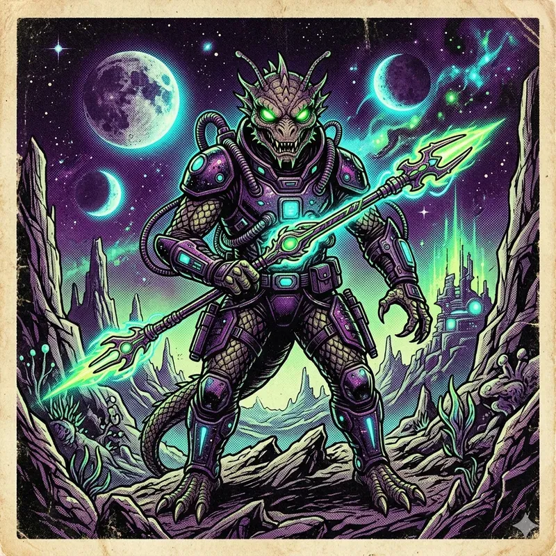 Retro Scifi Alien Art Generator