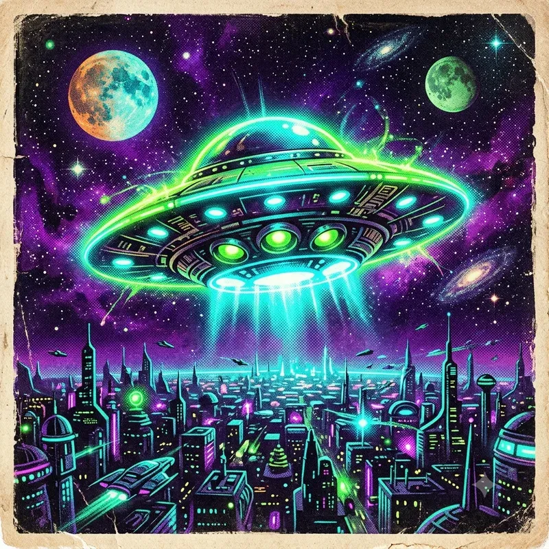 Retro Scifi Alien Art Generator