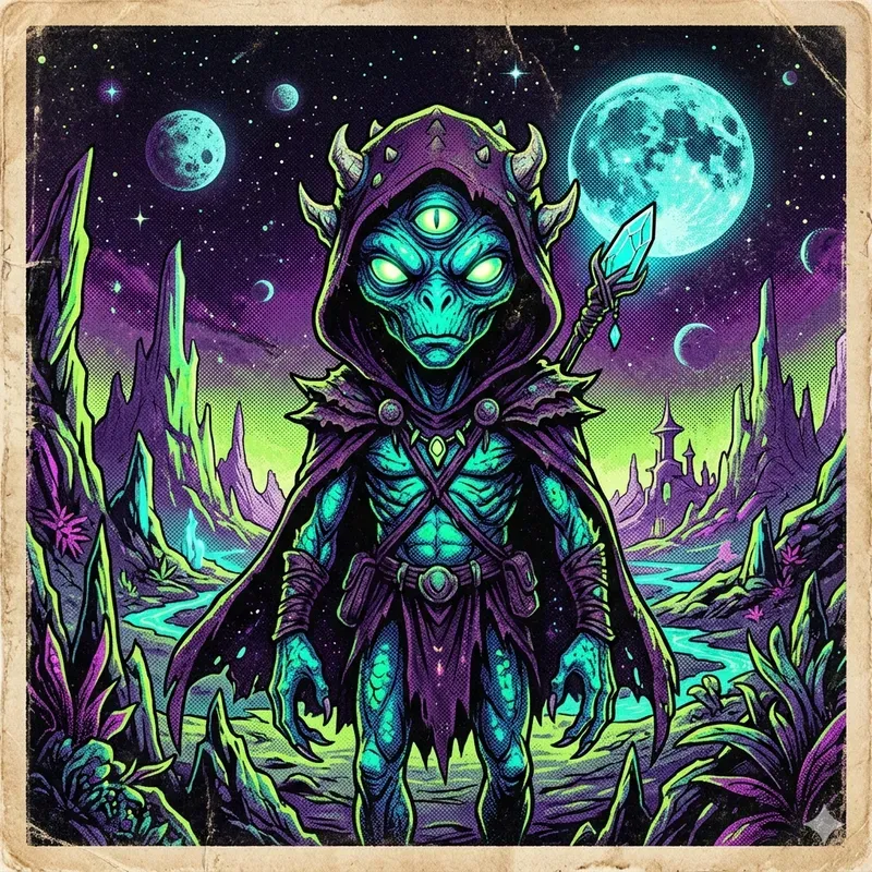 Retro Scifi Alien Art Generator