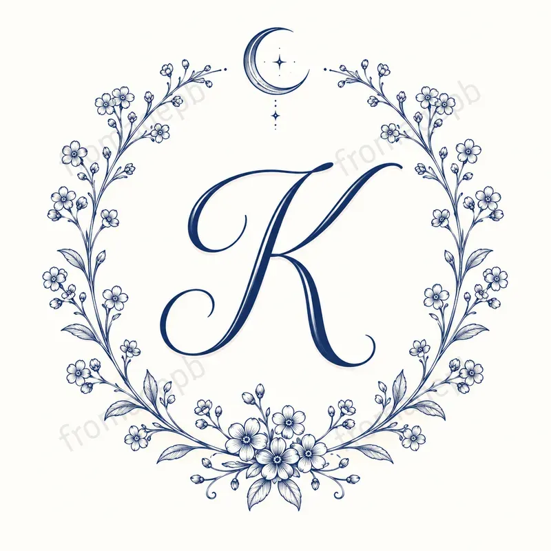 Custom Monogram Wreath Logo Designs