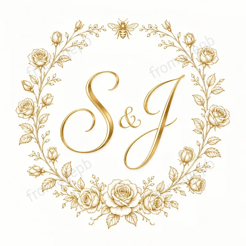 Custom Monogram Wreath Logo Designs