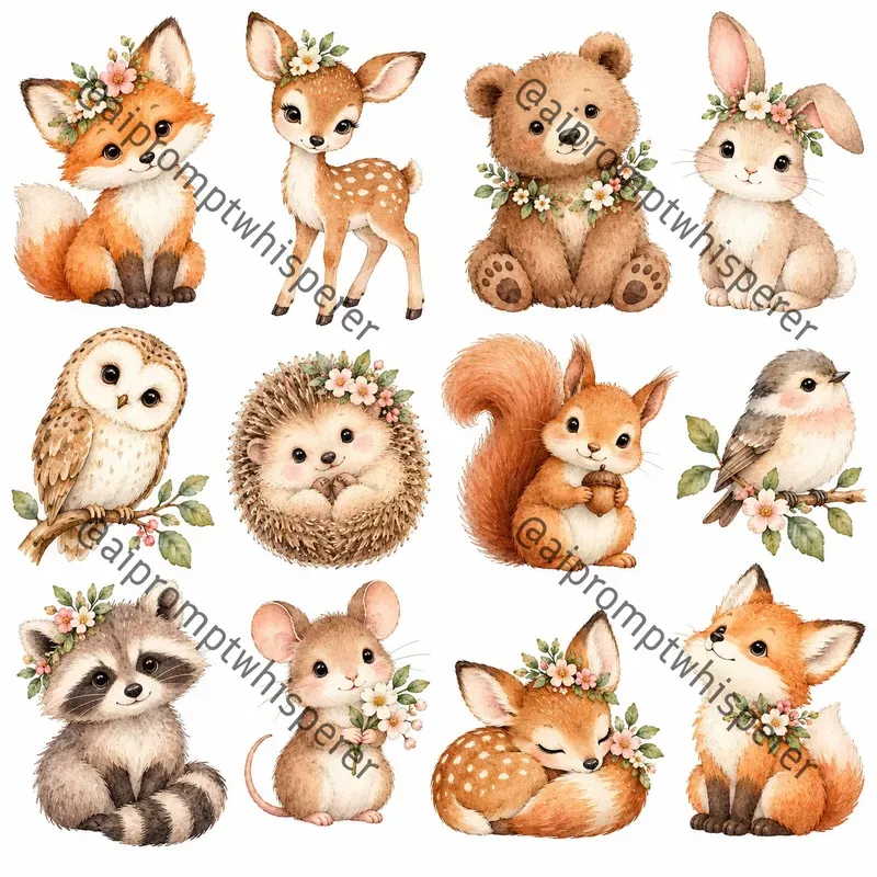 Watercolor Clipart Sheet Maker For Etsy