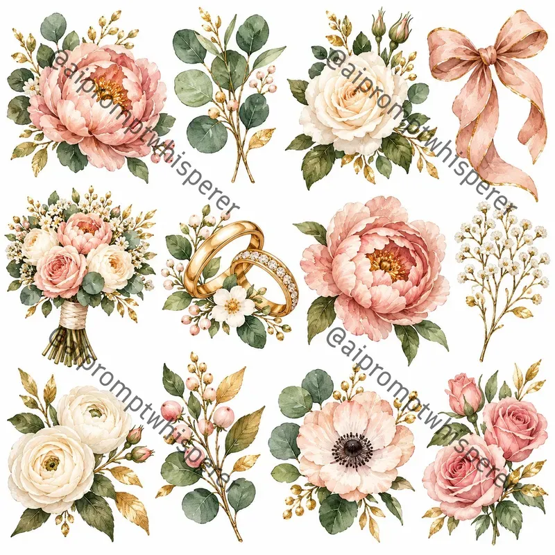 Watercolor Clipart Sheet Maker For Etsy